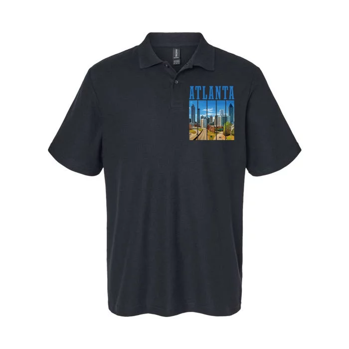 Atlanta Skyline ATL Georgia Vintage Pride Softstyle Adult Sport Polo