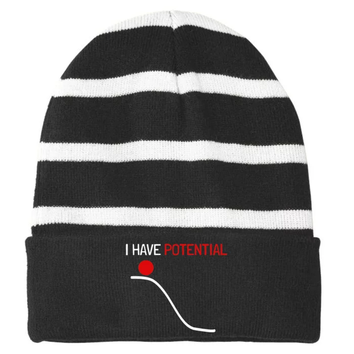 Autism Spectrum ADHD ASD Neurodiversity Teacher Support Striped Beanie with Solid Band