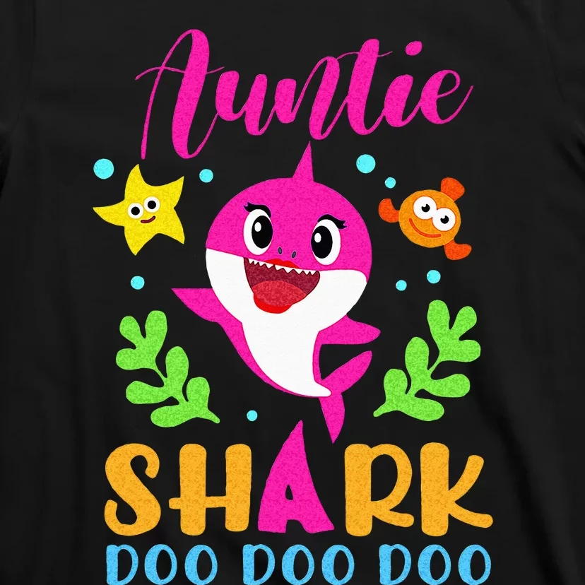 Auntie Shark Auntie Shark Lover Family Mothers Day T-Shirt