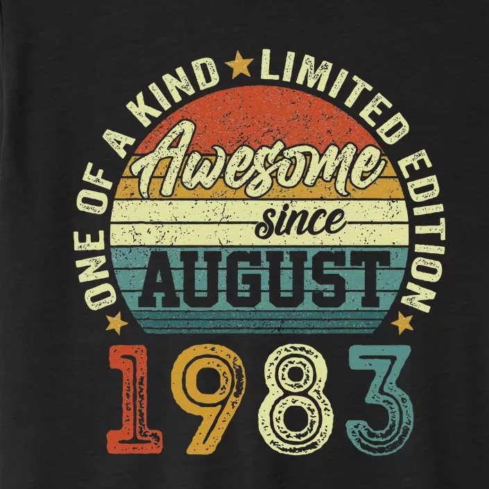 Awesome Since August 1983 40 Year Old 40th Birthday Gifts ChromaSoft Performance T-Shirt