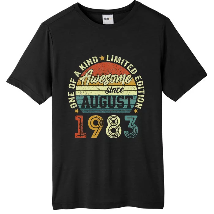 Awesome Since August 1983 40 Year Old 40th Birthday Gifts ChromaSoft Performance T-Shirt