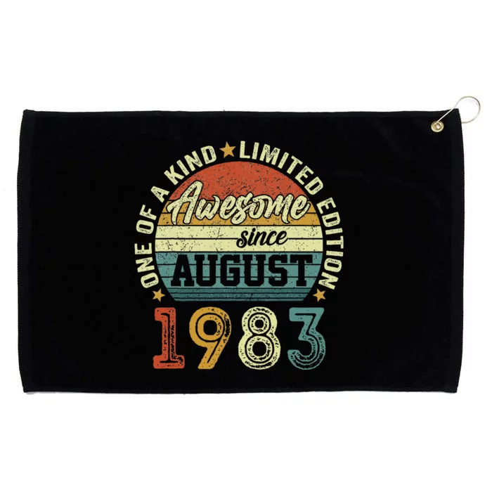 Awesome Since August 1983 40 Year Old 40th Birthday Gifts Grommeted Golf Towel