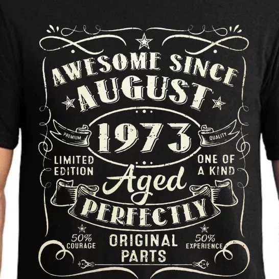 Awesome Since August 1973 50th Birthday Gifts 50 Years Old Pajama Set