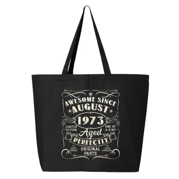 Awesome Since August 1973 50th Birthday Gifts 50 Years Old 25L Jumbo Tote