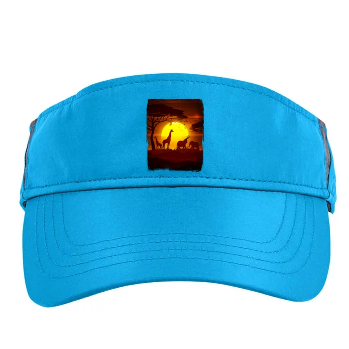 African Safari Animals Sunset Scene Adult Drive Performance Visor