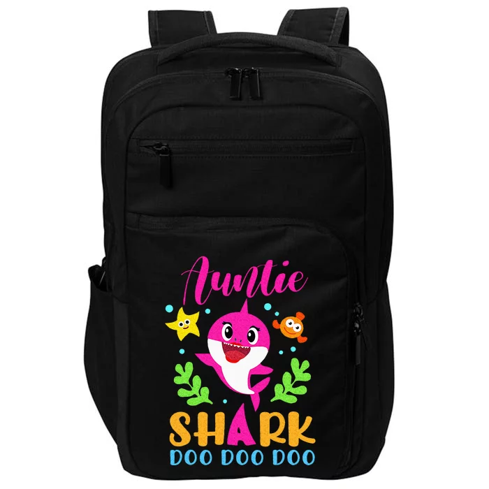 Auntie Shark Auntie Shark Lover Family Mothers Day Impact Tech Backpack