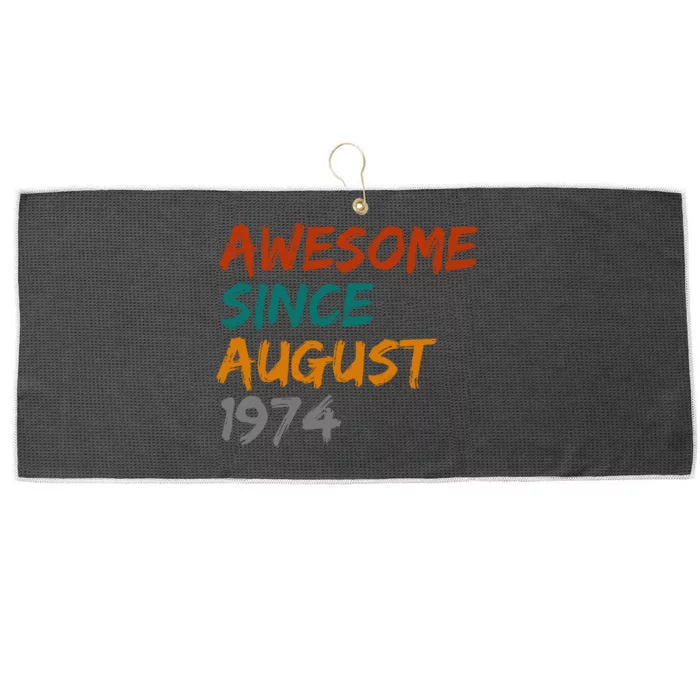 Awesome Since August 1974 Large Microfiber Waffle Golf Towel