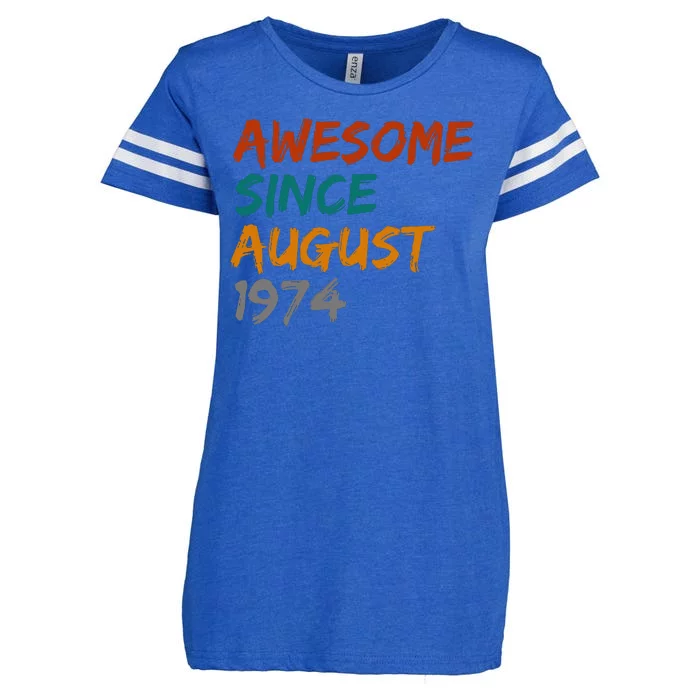 Awesome Since August 1974 Enza Ladies Jersey Football T-Shirt