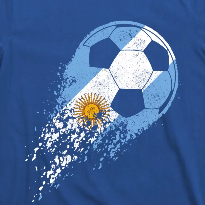 Argentina Soccer Argentinian Flag Pride Soccer Player Gift T-Shirt