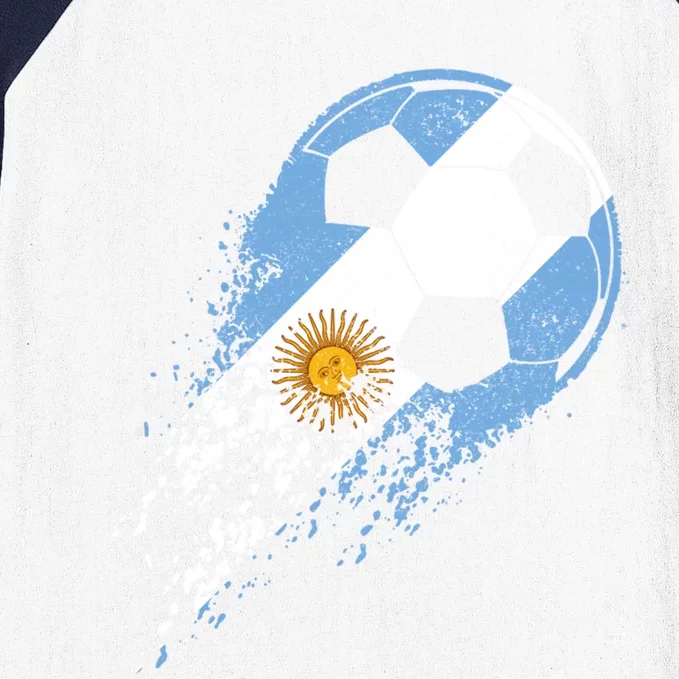 Argentina Soccer Argentinian Flag Pride Soccer Player Gift Baseball Sleeve Shirt