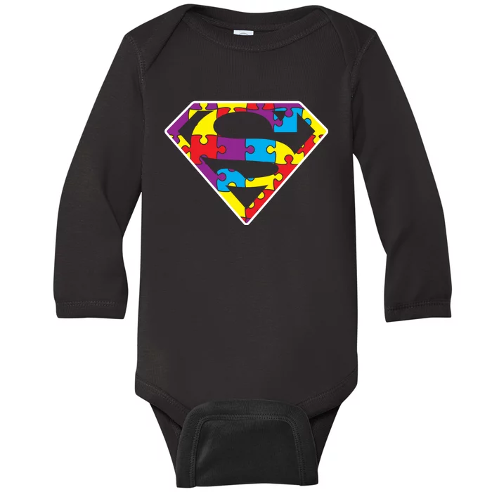 Autism Superhero Autism Awareness Baby Long Sleeve Bodysuit