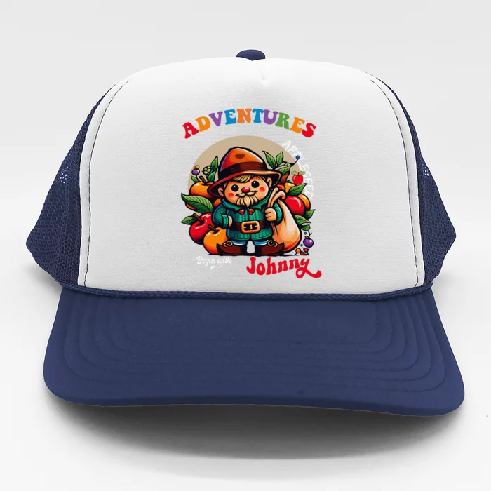 Apple Seed Adventures Begin With Johnny  Fun Costume Trucker Hat