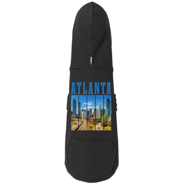 Atlanta Skyline ATL Georgia Vintage Pride Doggie 3-End Fleece Hoodie