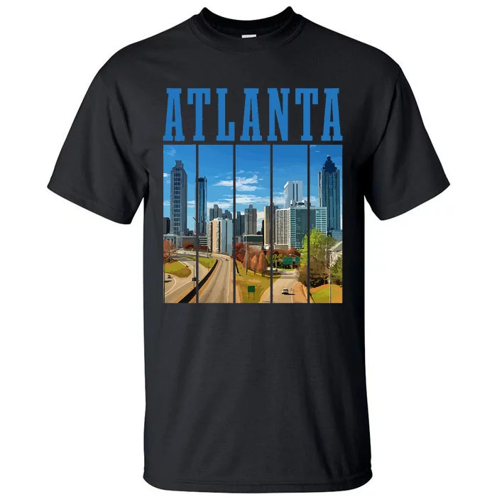 Atlanta Skyline ATL Georgia Vintage Pride Tall T-Shirt