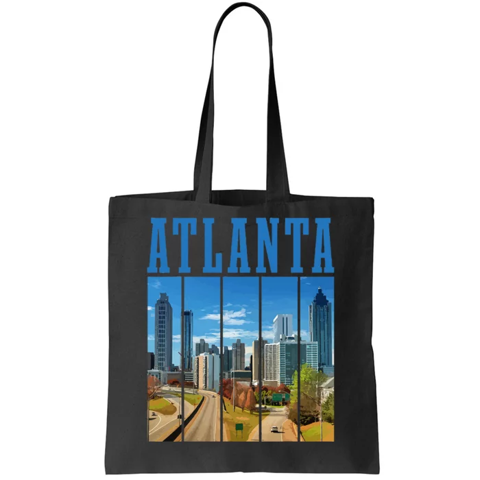 Atlanta Skyline ATL Georgia Vintage Pride Tote Bag