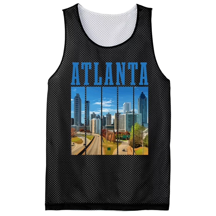 Atlanta Skyline ATL Georgia Vintage Pride Mesh Reversible Basketball Jersey Tank