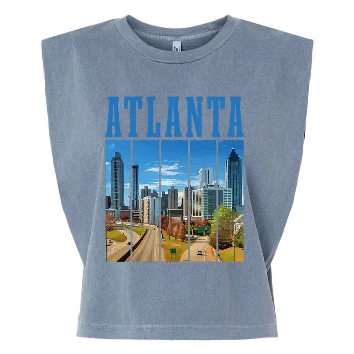 Atlanta Skyline ATL Georgia Vintage Pride Garment-Dyed Women's Muscle Tee