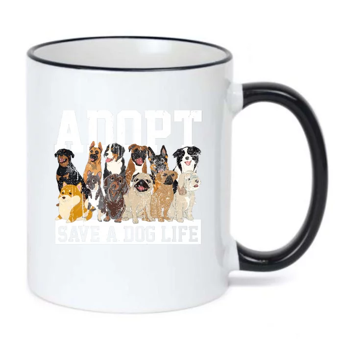 Adopt Save A Dog Life Animal Adoption Dog Owner Adopt A Dog Black Color Changing Mug