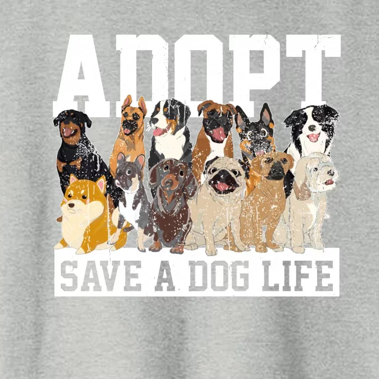 Adopt Save A Dog Life Animal Adoption Dog Owner Adopt A Dog Women's Crop Top Tee