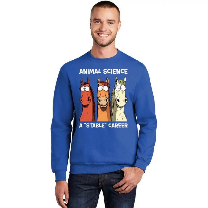 Animal Science A Stable Career Funny Horse Science Sweatshirt