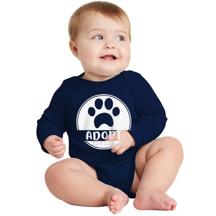 Adopt Save A Pet Cat And Dog Animals Rescue Raglan Baby Long Sleeve Bodysuit