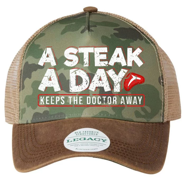 A Steak A Day Carnivore Diet Antivegan Legacy Tie Dye Trucker Hat