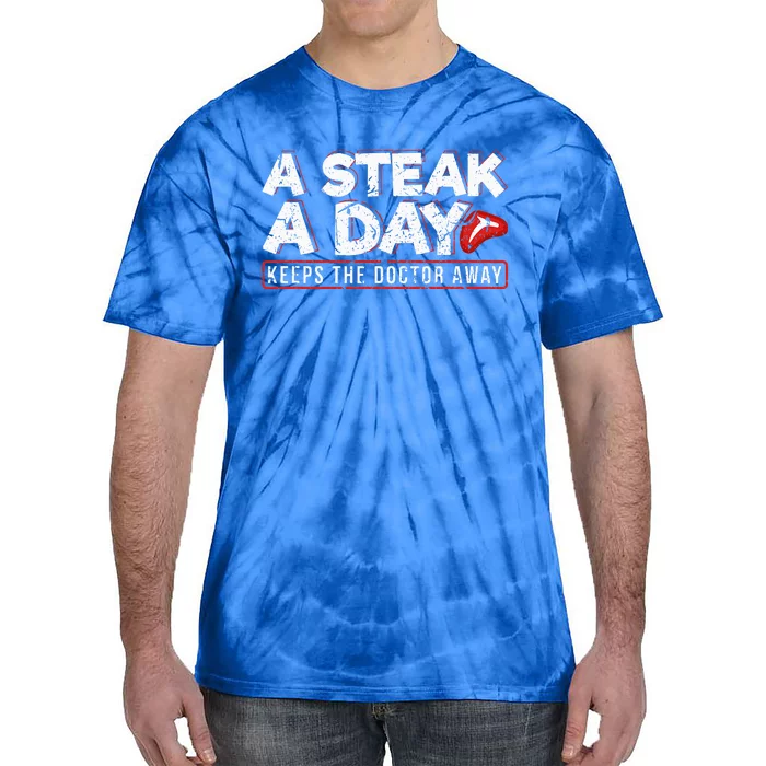 A Steak A Day Carnivore Diet Antivegan Tie-Dye T-Shirt