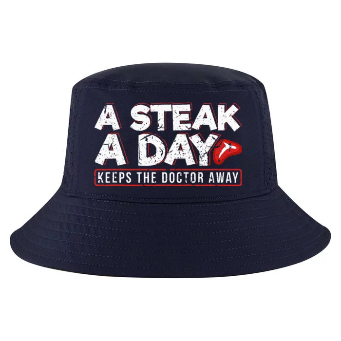 A Steak A Day Carnivore Diet Antivegan Cool Comfort Performance Bucket Hat