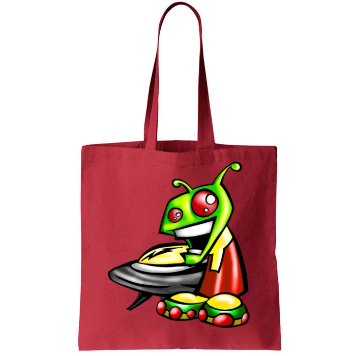 Alien & Saucer Tote Bag