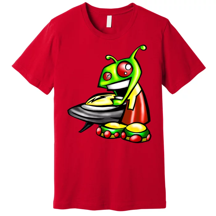 Alien & Saucer Premium T-Shirt