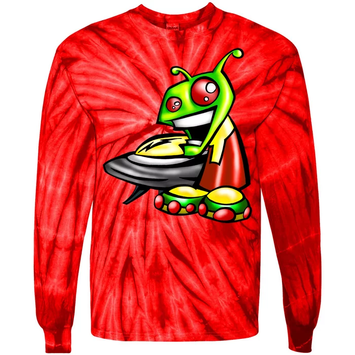 Alien & Saucer Tie-Dye Long Sleeve Shirt