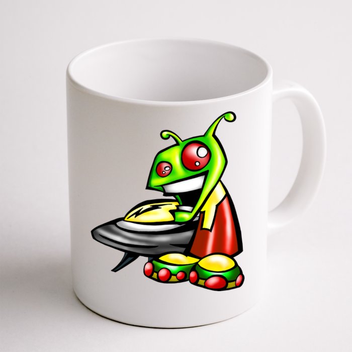 Alien & Saucer Front & Back Coffee Mug