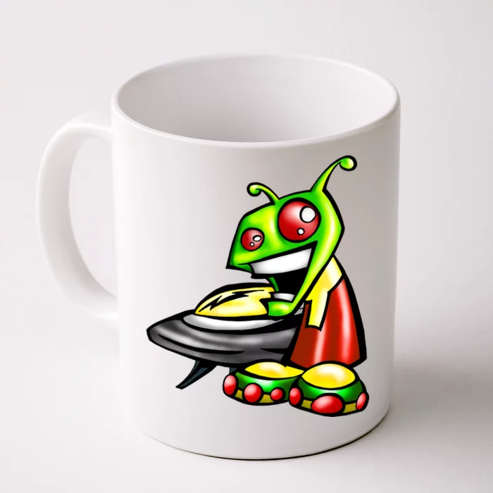 Alien & Saucer Front & Back Coffee Mug