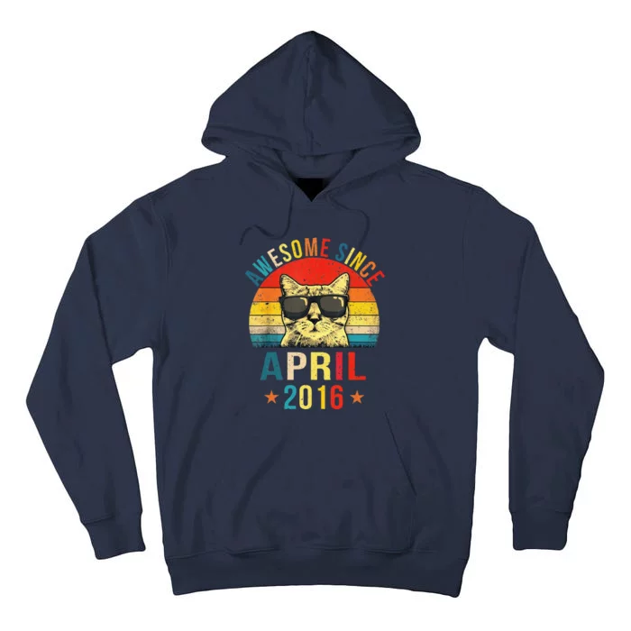 Awesome Since April 2016 5th Birthday Gift Cat Lover Tall Hoodie