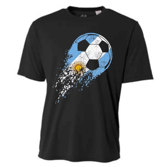 Argentina Soccer Argentinian Flag Pride Soccer Player Cooling Performance Crew T-Shirt