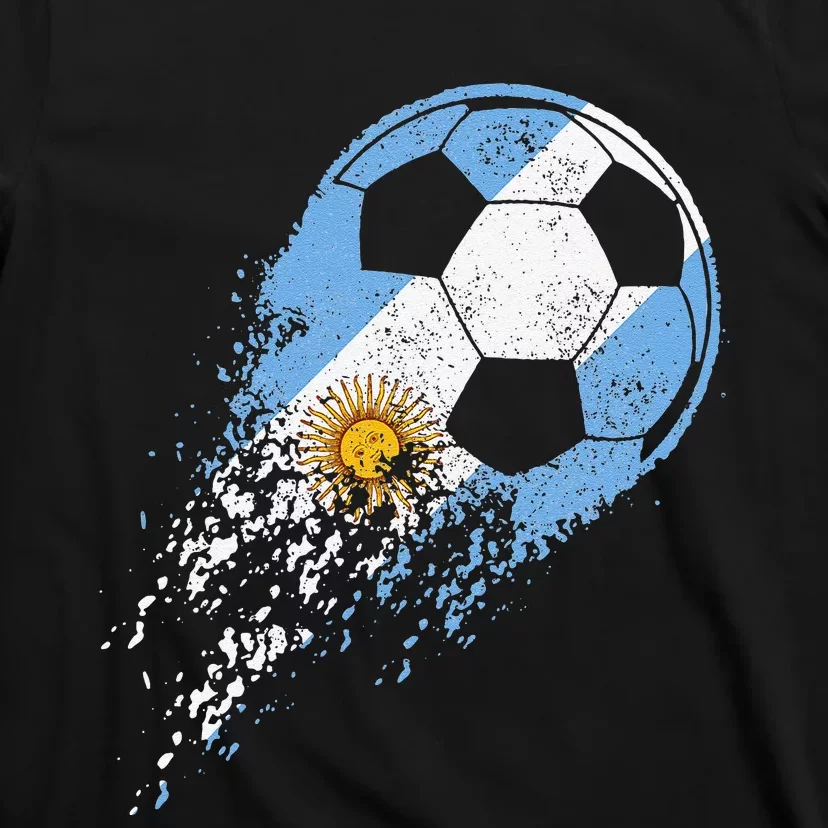 Argentina Soccer Argentinian Flag Pride Soccer Player T-Shirt