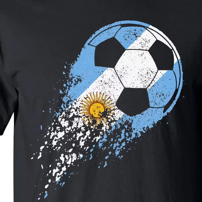 Argentina Soccer Argentinian Flag Pride Soccer Player Tall T-Shirt