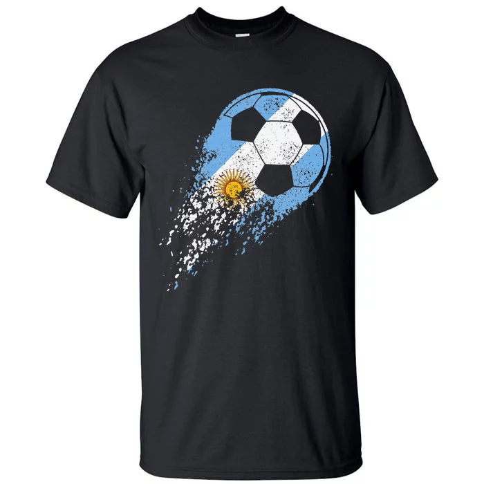 Argentina Soccer Argentinian Flag Pride Soccer Player Tall T-Shirt