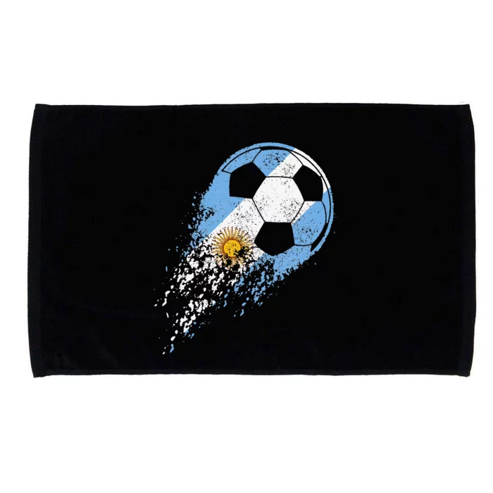 Argentina Soccer Argentinian Flag Pride Soccer Player Microfiber Hand Towel