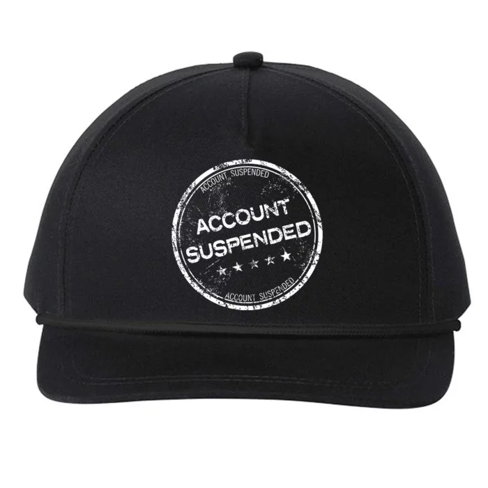 Account Suspended Snapback Five-Panel Rope Hat