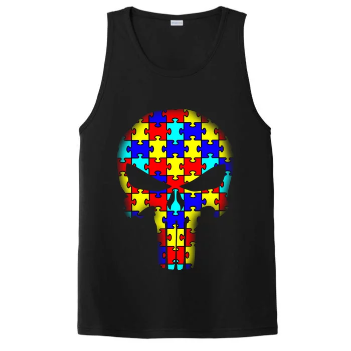 Autism Skull Performance Tank