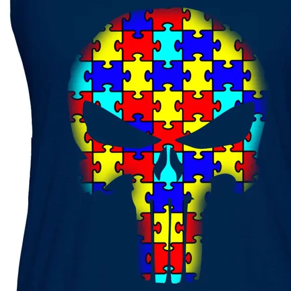 Autism Skull Ladies Essential Flowy Tank