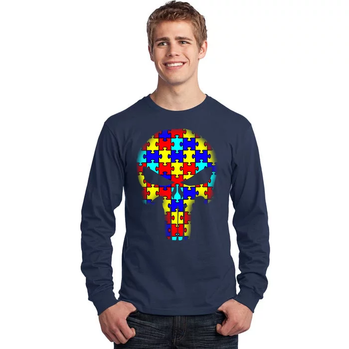 Autism Skull Tall Long Sleeve T-Shirt