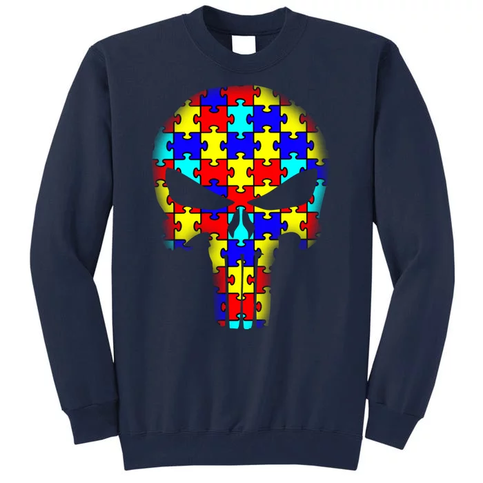 Autism Skull Tall Sweatshirt