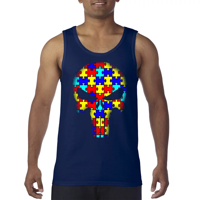 Autism Skull Tank Top