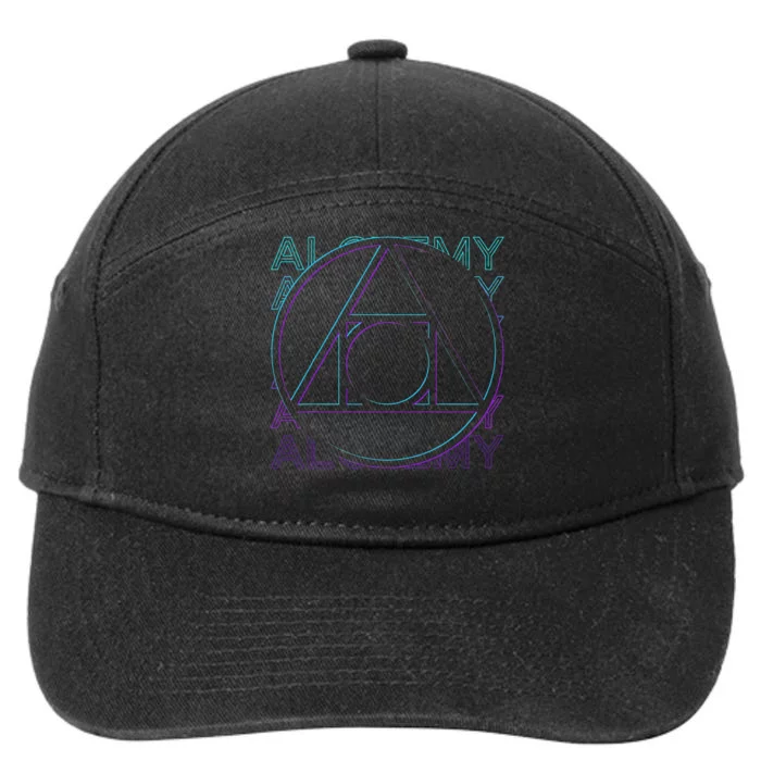 Alchemy Symbol Alchemist Philosophers Stone Retro Alchemy 7-Panel Snapback Hat