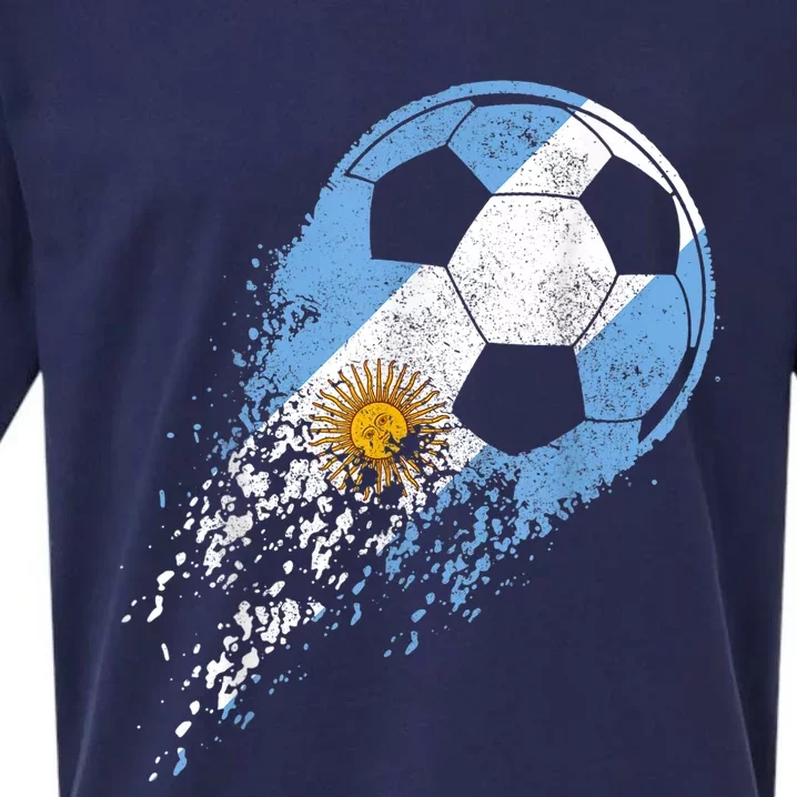 Argentina Soccer Argentinian Flag Pride Soccer Player Sueded Cloud Jersey T-Shirt