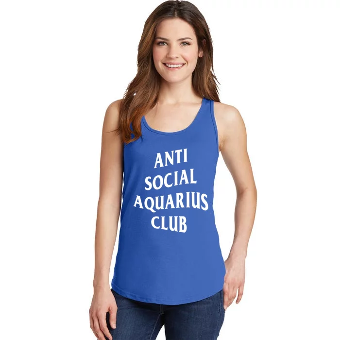 Anti Social Aquarius Club Birth Sign Aquarius Zodiac Cute Gift Ladies Essential Tank