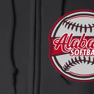 Alabama Softball Full Zip Hoodie