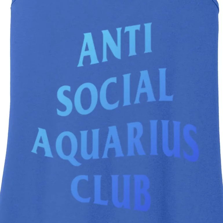 Anti Social Aquarius Club Birth Sign Aquarius Zodiac Cute Gift Ladies Essential Tank